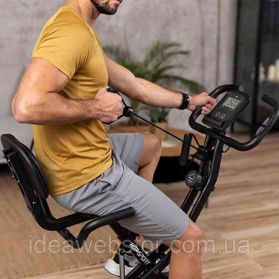 Велотренажер Hop-Sport HS-3030X Apeks X-Bike чорно-золотистий Київ