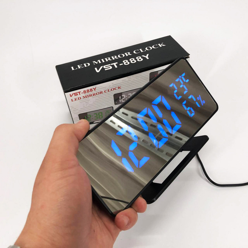 Часы с измерением влажности VST-888Y-5, Часы электронные настольные SU-778 светящиеся цифровые Киев - изображение 7