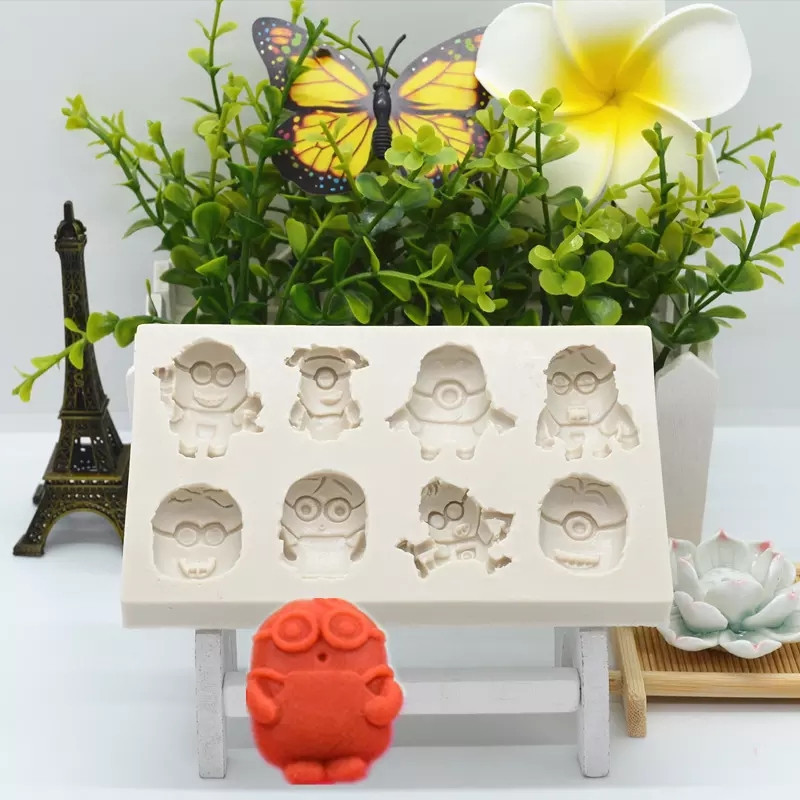 Молд силиконовый Миньоны 12 на 7 см серый Киев - изображение 1