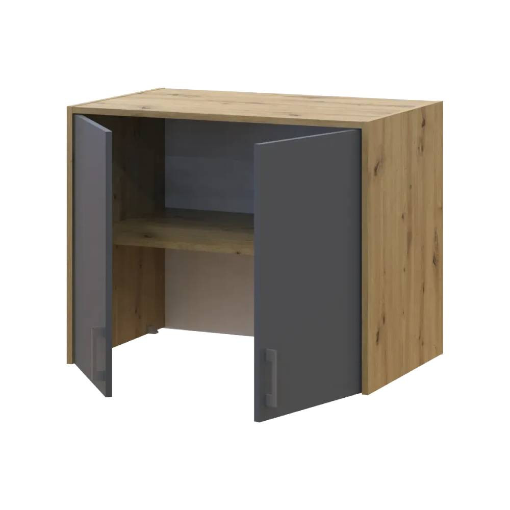 Антресоль висока Doros Ронді Дуб Артизан/Графіт 2 ДСП 82х52х65 (DRS-011905) Дніпро - фото 3