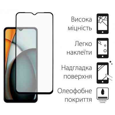 Стекло защитное Dengos Full Glue Xiaomi Redmi A3 (black) (TGFG-349) Винница