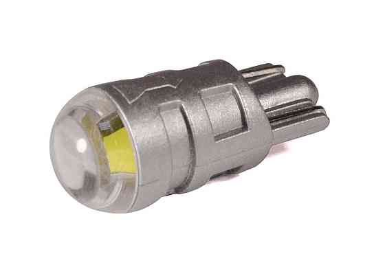 Светодиодная лампа StarLight T10 1 диод Соу 12V 0.5W WHITE / прозрачная линза / серый пластиковый цоколь Харьков