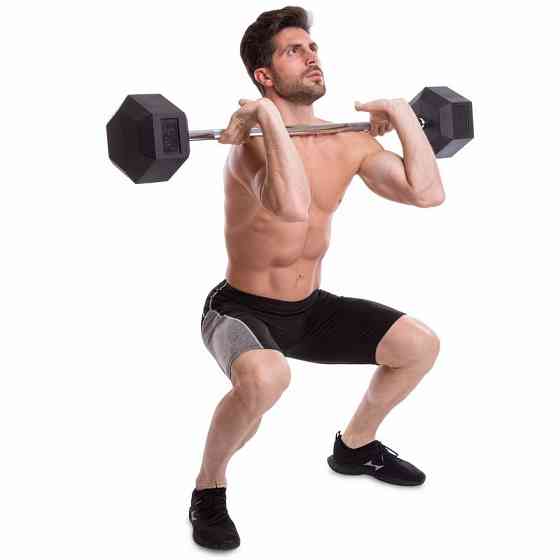 Штанга фіксована пряма гумова Record 6230-45 довжина 95 см 45 кг Київ