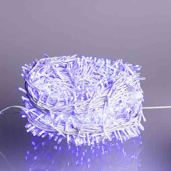Гірлянда Різдвяна фея вулична 100 м 1000 LED білий провід Синій CF1000L100MWBL Київ