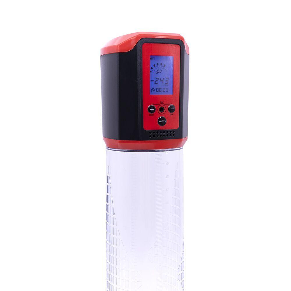 Автоматична вакуумна помпа Men Powerup Passion Pump Red, LED-табло, перезаряджувана, 8 режимів Sex Aura Київ - фото 4