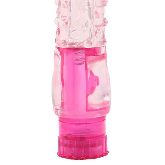 Вибратор с рельефом Chisa Crystal Jelly Pleaser на батарейках, розовый Sex Aura Киев