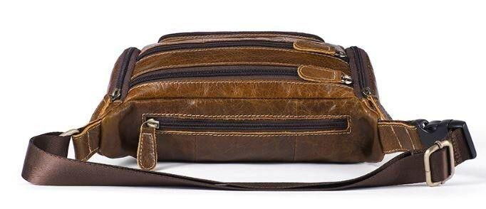 Сумка на пояс объемная Vintage 14695 Коричневая Киев - изображение 9