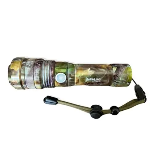 Ручной аккумуляторный фонарик с боковым диодом Power style MX-915M-COB камуфляжный расцветка Коломыя