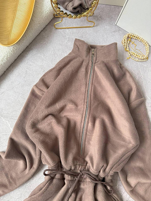 Женский теплый повседневный комбинезон из двухстороннего флиса Мокко, 48/52 Одесса - изображение 5