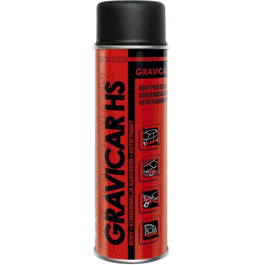 Антигравій аерозольний "Gravicar HS" чорний 500мл DecoColor Київ - фото 1