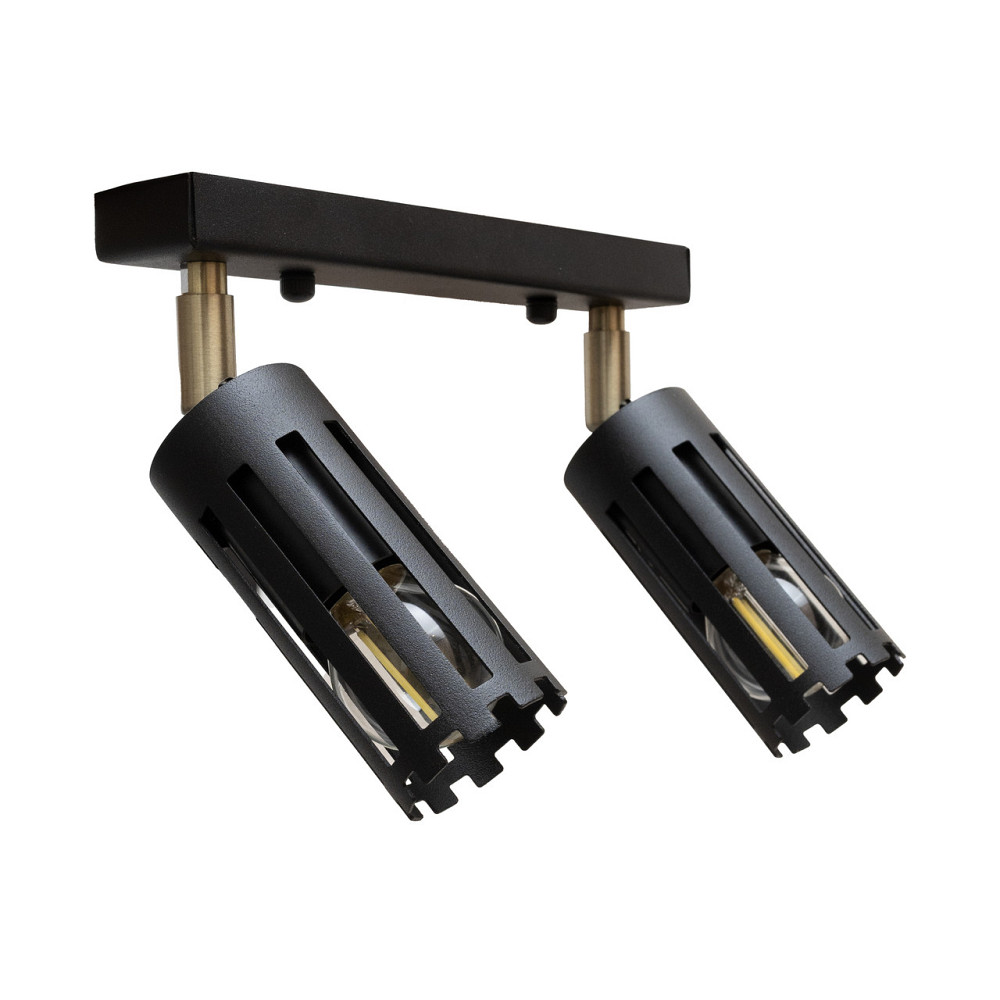 Светильник потолочный MSK Electric Teramo спот поворотный на два плафона NL 18050-2 BK Одесса - изображение 2