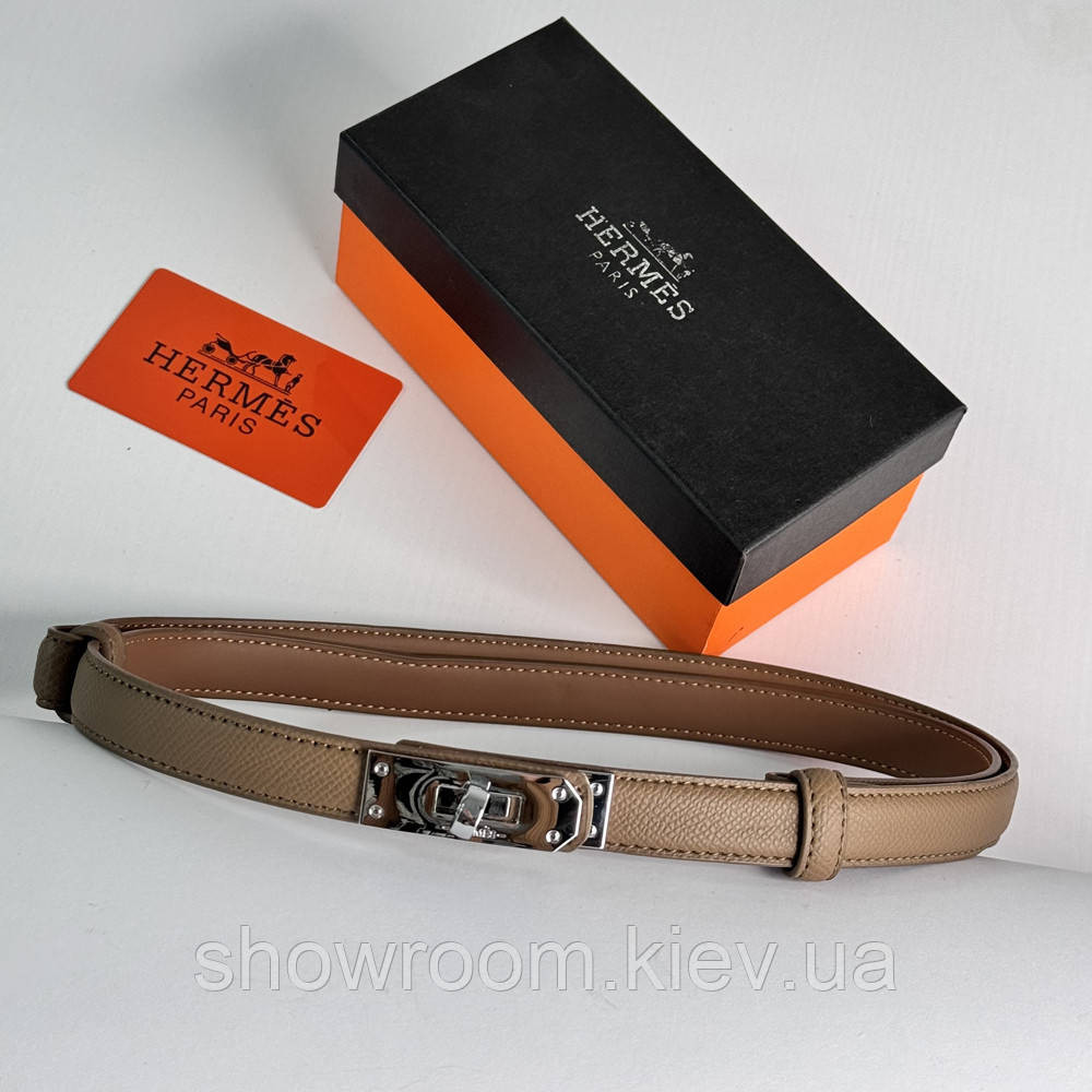 Женский кожаный ремень Hermes Гермес (280-2) тауп Киев - изображение 6