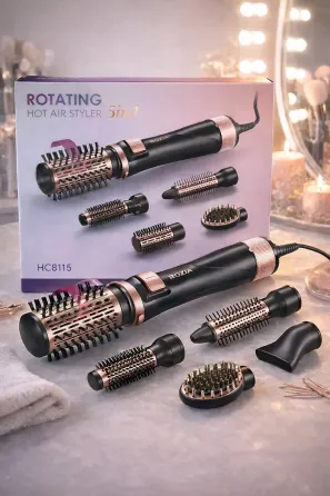 Фен-стайлер с вращающейся насадкой ROZIA 5в1 HC8115 hair dryer AND-6162-6 Коломия