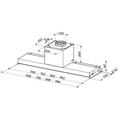 Витяжка кухонна Faber In-Nova Touch Wh/X A60 (305.0611.157) Вінниця