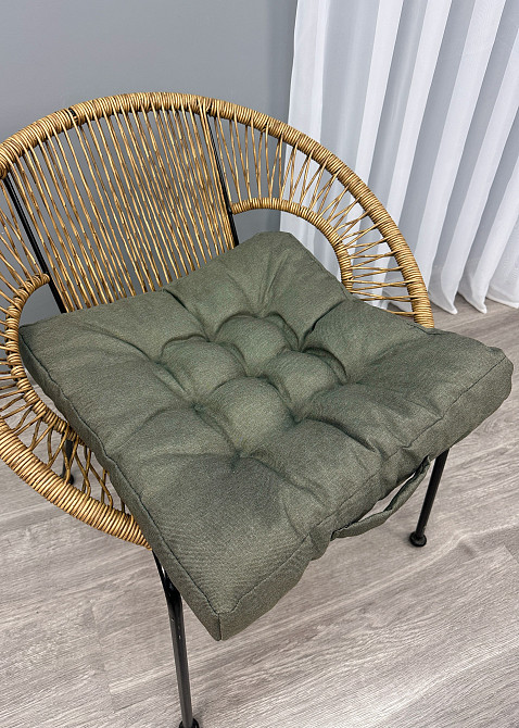 Подушка для стульев (50x50х8 см) Decorator Sawana цвет хаки 84-182 Киев - изображение 3