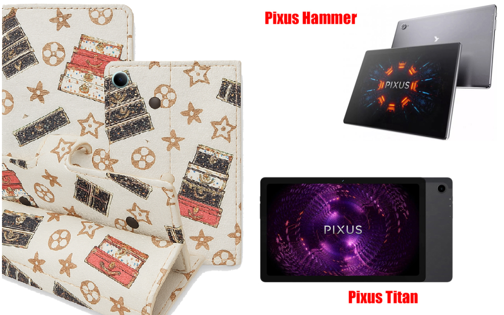 Книжка-трансформер для планшета Pixus Hammer, Pixus Titan, колір Black Lyi White Київ - фото 1