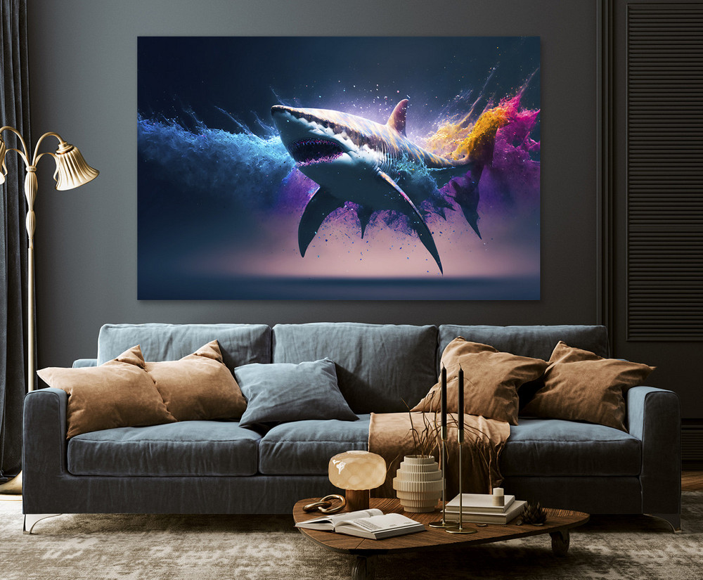 Картина полотно у вітальню / спальню     Акула     MLP_244 ( 60х30см ) 80х160см Київ - фото 3