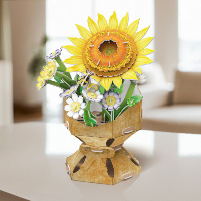 Пазл Cubic Fun трехмерный Букет цветов Подсолнух (W3303h) Винница - изображение 3