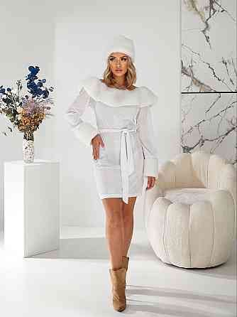 Женский набор снегурочки (платье+шапка+пояс) Білий Одеса