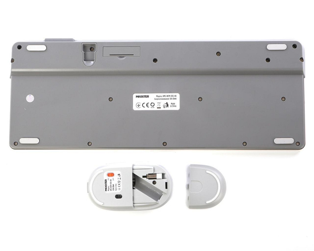 Комплект (клавіатура, миша) бездротовий Maxxter KMS-WCM-03G-UA ( білий із сірим ) Харьков - изображение 4