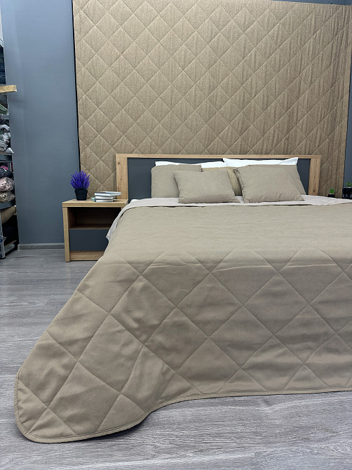 Покрывало стеганое Decorator Sparta Diamond ромб 240х260 см капучино (85-060) Киев - изображение 3