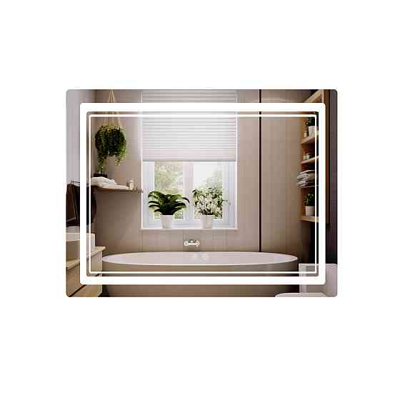 Дзеркало Qtap Cardinal (CA2) 1000х800 з LED-підсвіткою Touch, з антизапотіванням, з димером, темп. кольору (3000-6500K) Київ