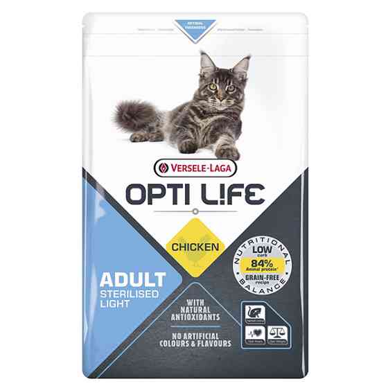 Opti Life Sterilised Light ОПТИ ЛАЙФ СТЕРИЛАЙЗИД ЛАЙТ беззерновой сухой суперпремиум корм для стерилизованных и котов склонных к полноте Киев