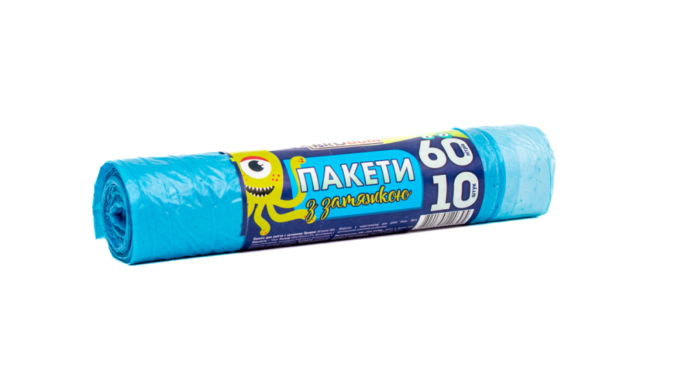 Пакети для сміття 60*10 с завязками ТМ Продом Гостомель - изображение 1