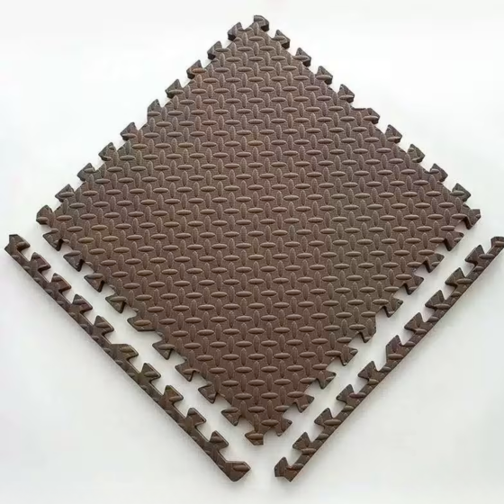 Коврик-пазл напольный, термоковрик,без покрытия,Eva-пены 6 пазлов 60*60 см,площадь покрытия 2,16 м²,толщина 1 см, коричневый Каменец-Подольский