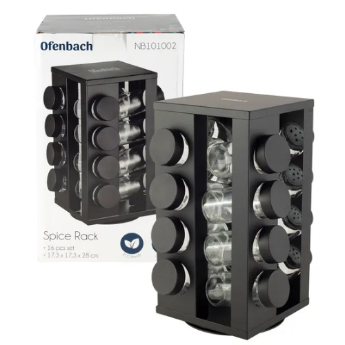 Набір ємностей для спецій 16шт на підставці чорний Ofenbach 101002 Житомир - фото 10