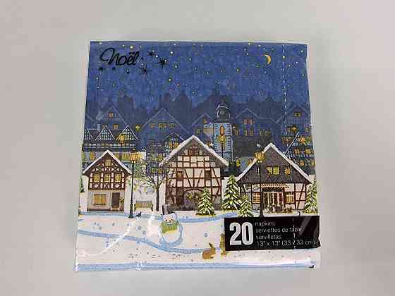 Красива серветка (ЗЗХЗ, 20 шт.) VIVA новий рік малюнок No2 (1 пачка) Харків