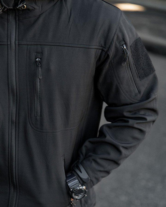 Міська тактична куртка MAXIMUS софтшел black ПП7980 Одеса - фото 3