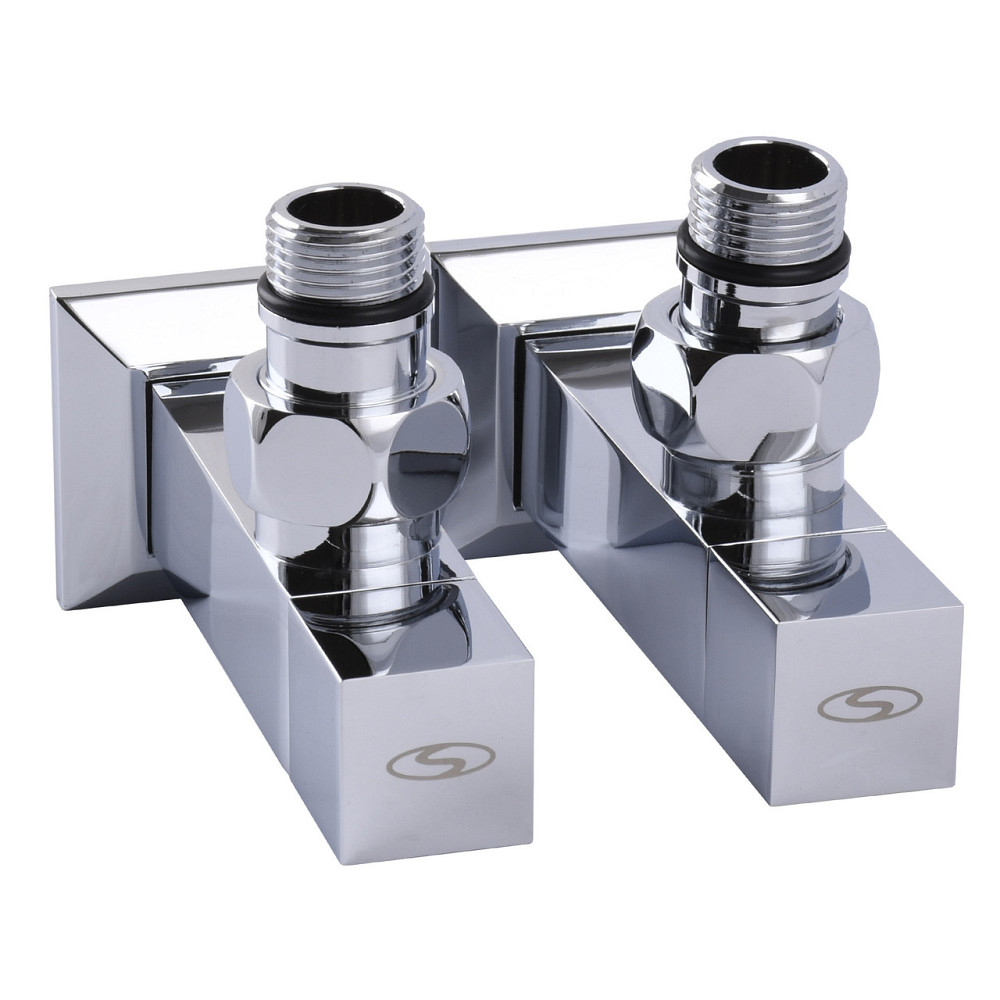 Набір Кран напівоборотний кутовий з американкою SOLOMON LUX 1/2″ CUBE CHROM 8888 (1уп.) (000021913) Київ - фото 2