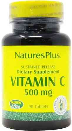 Вітамін C аскорбінова кислота Nature's Plus Vitamin C 500 мг 90 таб Київ