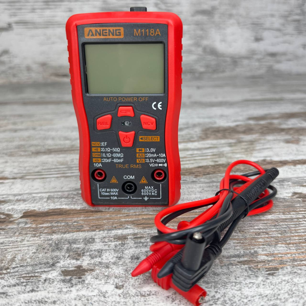 Мультиметр цифровий ANENG M118A, авто вибір, True RMS, NCV, 5999 відліків, тестер Київ - фото 1