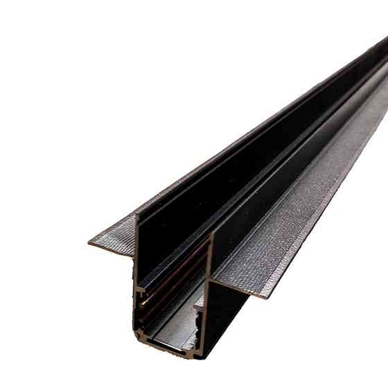 Трековая магнитная рейка врезная 2 м, черный Днепр