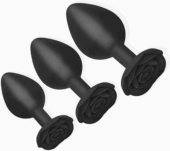 Набір силіконових анальних пробок BMS Roses Til’ Dawn Silicone Anal Plug Kit (пошкоджене паковання!!!) Sex Aura Київ