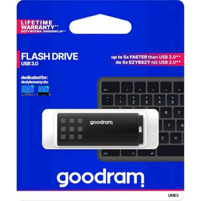 USB флеш накопитель Goodram 128GB UME3 Black USB 3.0 (UME3-1280K0R11) Винница - изображение 3