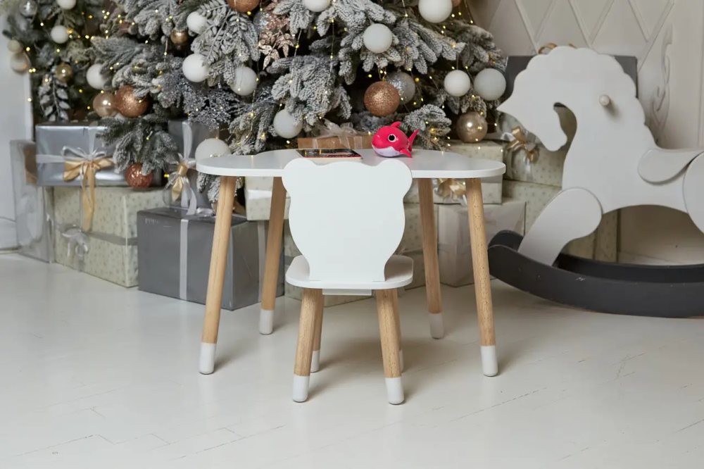 Дитячий столик Хмара та стільчик Ведмедик білий Київ - фото 7