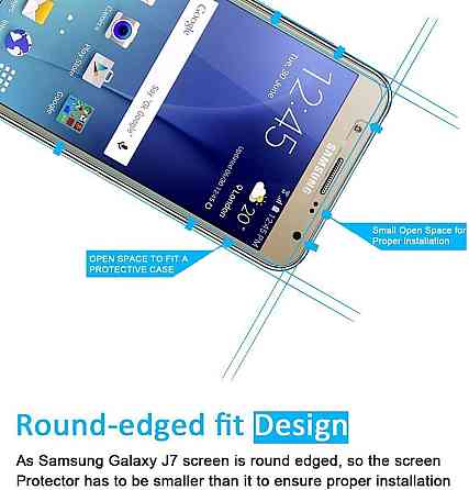 Захисне скло p3-sm-j7 для Samsung J7 2015 прозоре 3 шт загартоване 9H 0.33 мм HD олеофобне Київ