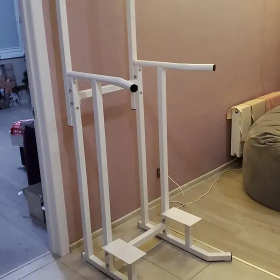 Турник + брусья 2 в 1 с упорами для ног 40х40 мм KZ-121 Спортивные стенки и турники для дома разборная Киев