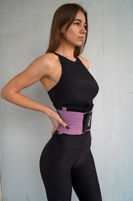Пояс-корсет для поддержания спины Power System PS-6031 Waist Shaper Pink S/M Луцк - изображение 3