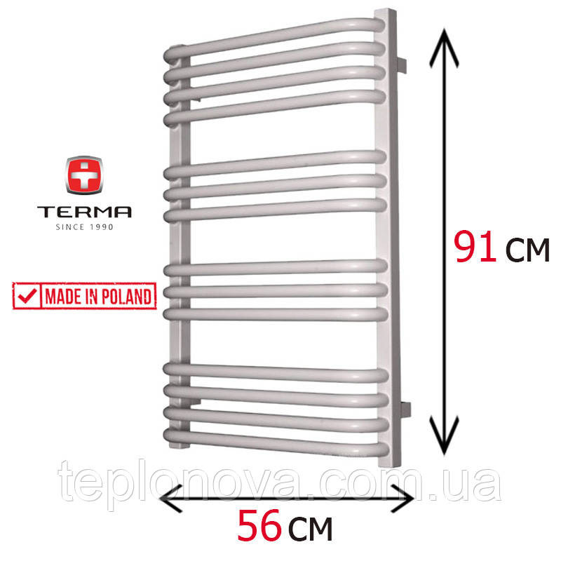 Водяна рушникосушка біла 910х560 Terma Alina Чернівці - фото 1