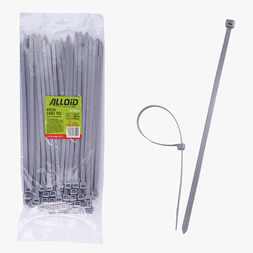 Хомут пластиковий Alloid 7.6 х 300 100 шт./уп. сірий Одеса - фото 1