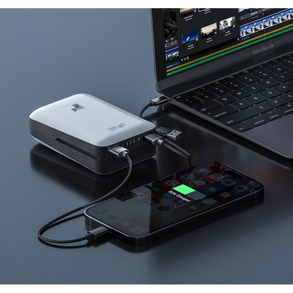 Акумуляторна повітродувка садова Litheli 560CFM, живлення від павербанку (2шт УМБ Litheli Power Bank 20000 mAh, 45 W, 4А в Київ - фото 7