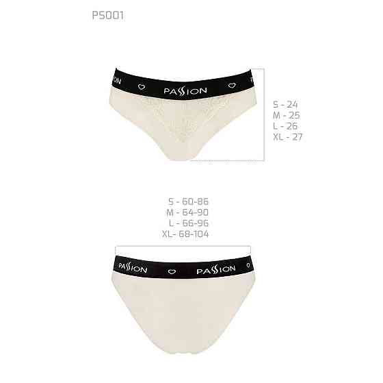 Трусики з широкою гумкою і мереживом Passion PS001 PANTIES S, ecru Sex Aura Київ