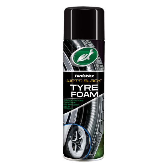 Поліроль-піна для чорніння та очищення шин Turtle Wax Wet-n-Black 500 мл — 53180 Ковель
