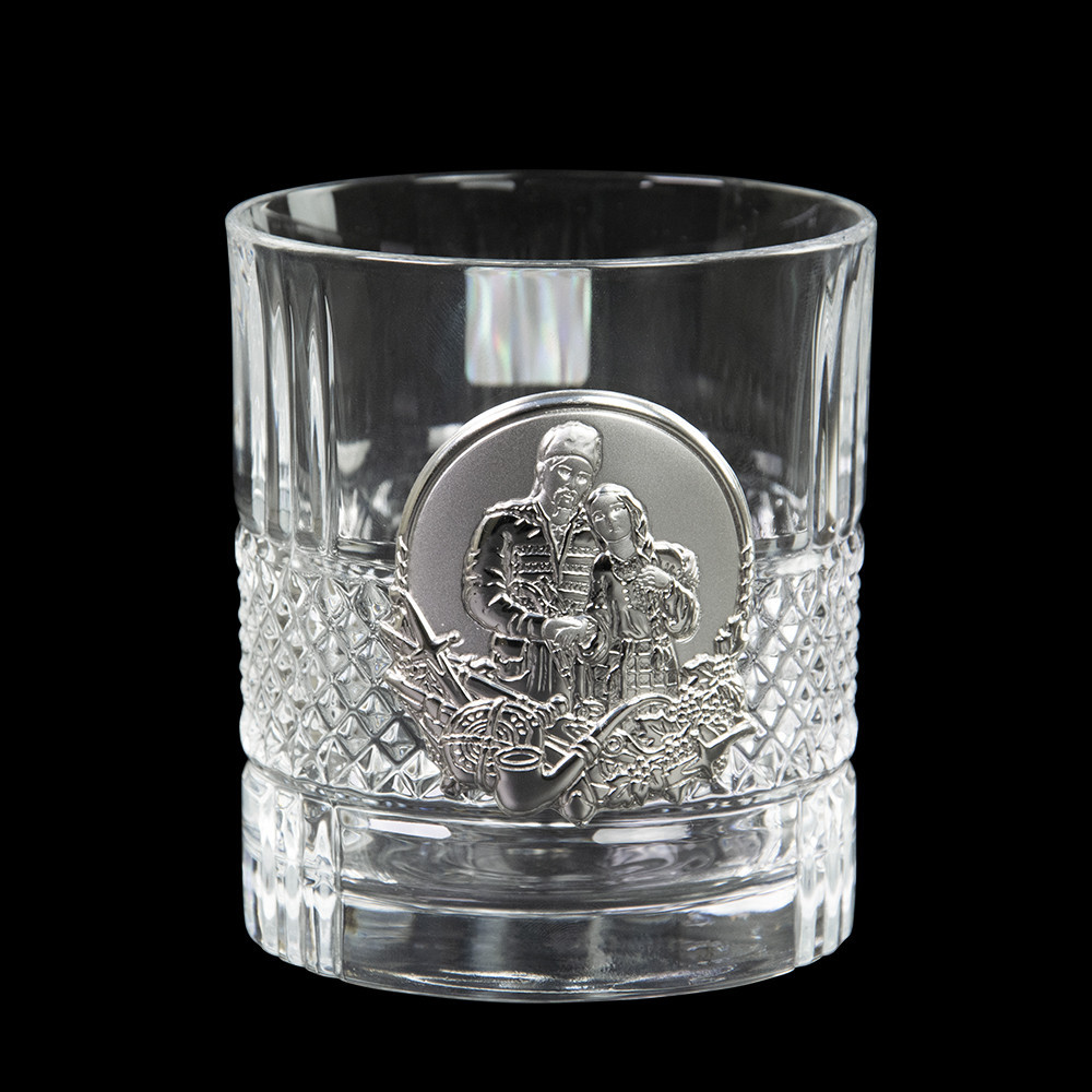Набор бокалов для виски Козаки Boss Crystal (6 бокалов) хрусталь декорирован серебром Киев - изображение 7