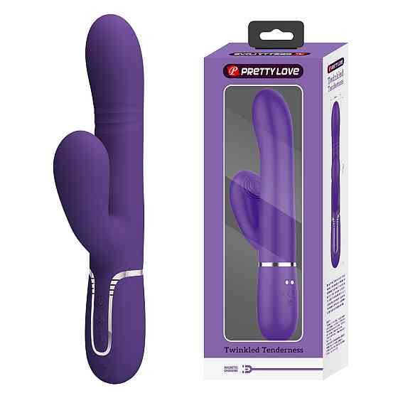 Вибромассажер с поступательным движением серии Pretty Love - Mariana Twinkled Dark Purple 7 vibration Sex Aura Киев