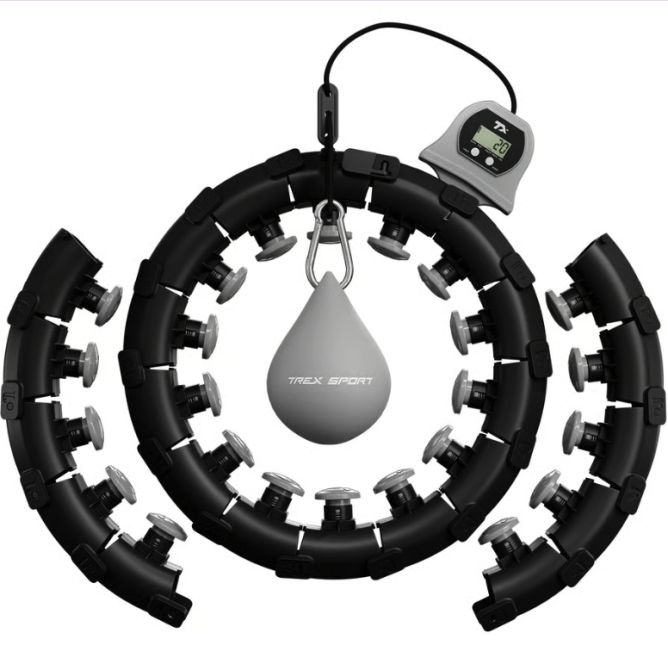 Хулахуп Trex Sport TX-020CHH масажний з обважнювачем та лічильником чорний Київ - фото 1
